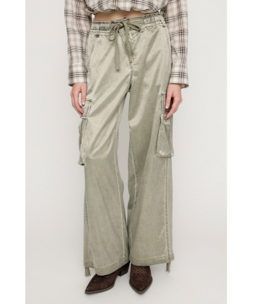 SLY（スライ） カーゴパンツ WASHED SATIN CARGO PT ウォッシュド