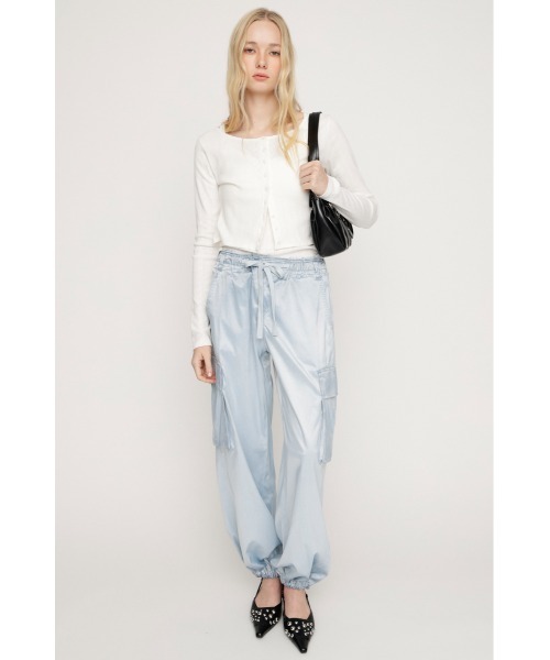 SLY（スライ） カーゴパンツ WASHED SATIN CARGO PT ウォッシュド