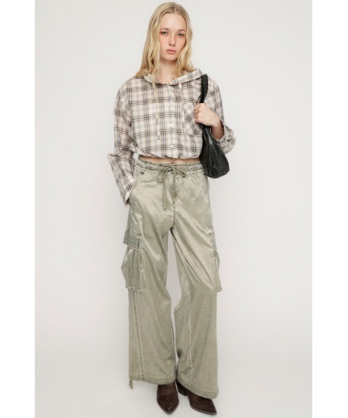 SLY（スライ） カーゴパンツ WASHED SATIN CARGO PT ウォッシュド