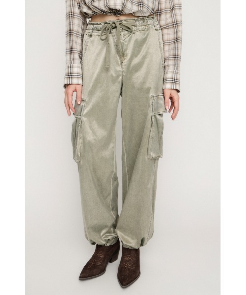 SLY（スライ） カーゴパンツ WASHED SATIN CARGO PT ウォッシュド