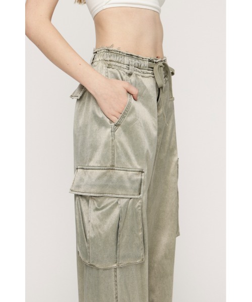 SLY（スライ） カーゴパンツ WASHED SATIN CARGO PT ウォッシュド