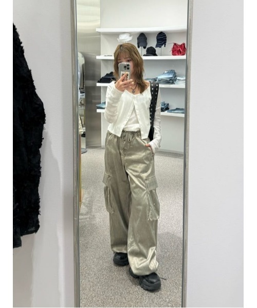 SLY（スライ） カーゴパンツ WASHED SATIN CARGO PT ウォッシュド