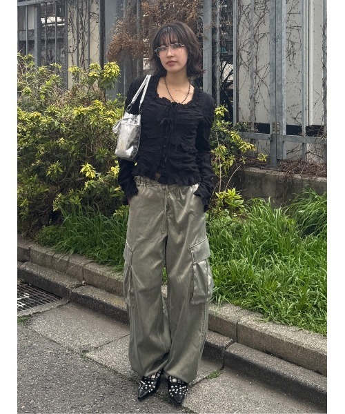 SLY（スライ） カーゴパンツ WASHED SATIN CARGO PT ウォッシュド