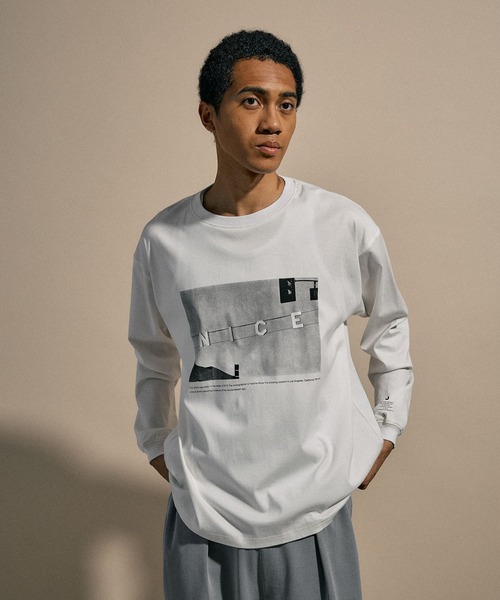 NUMERALS（ヌメラルズ） tシャツ 「NUMERALS」PHOTO PRINT LONG SLEEVE