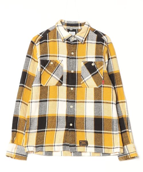 WTAPS UNION 長袖シャツ M チェック ブラウン WTAPS」 チェック柄長袖シャツ M イエロー メンズ 【公式通販】