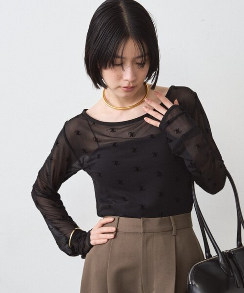 ✨新品✨Loungedress ラウンジドレス シアー　ブルゾン ブラック LOUNGEDRESS（ラウンジドレス）の「シアーブルゾン（）」 - WEAR