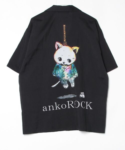 「ankoROCK」 半袖シャツ ONE SIZE ブラック メンズ_画像2