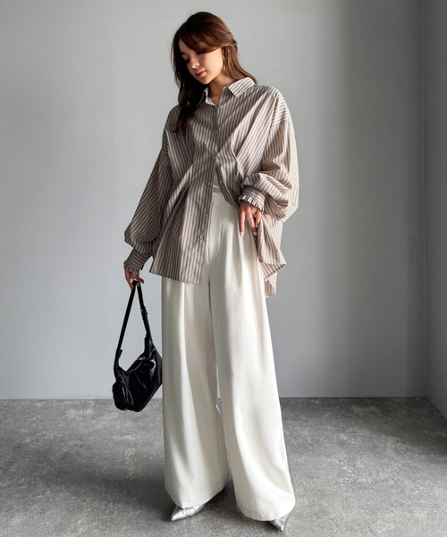 「classicalelf」 スラックス X-LARGE ブラウン レディース_画像3