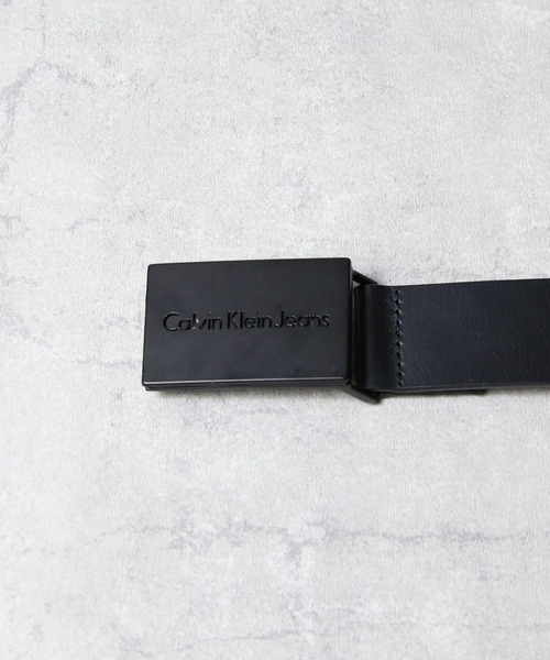 【USA輸入】カルバンクライン　ベルト　レディース　黒　本革　CKロゴ Calvin Klein（カルバン・クライン） ベルト CKブラックリバーシブル
