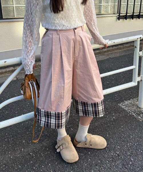 CIAOPANIC 2WAYロールアップワイドハーフパンツ CIAOPANIC（チャオパニック） ハーフパンツ ワイドパンツ パンツ