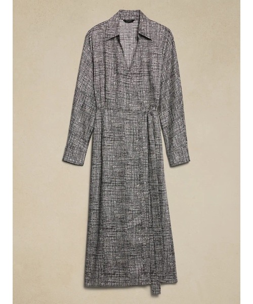「BANANA REPUBLIC FACTORY STORE」 シャツワンピース X-SMALL ブラック レディース_画像3