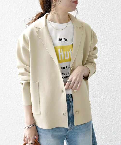 SHIPS any 「SHIPS any」 テーラードジャケット ONE SIZE ベージュ 
