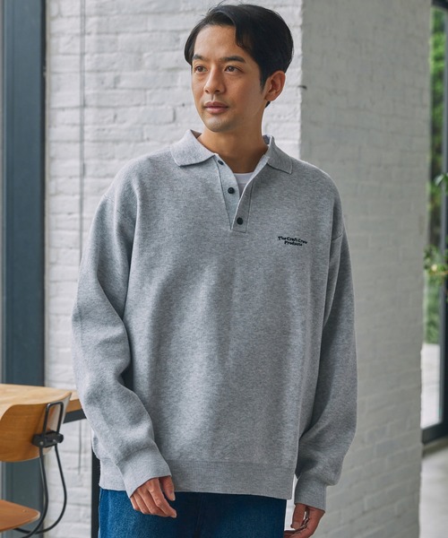 「THE CRAFT CREW PRODUCTS」 長袖ニット M チャコール メンズ_画像2