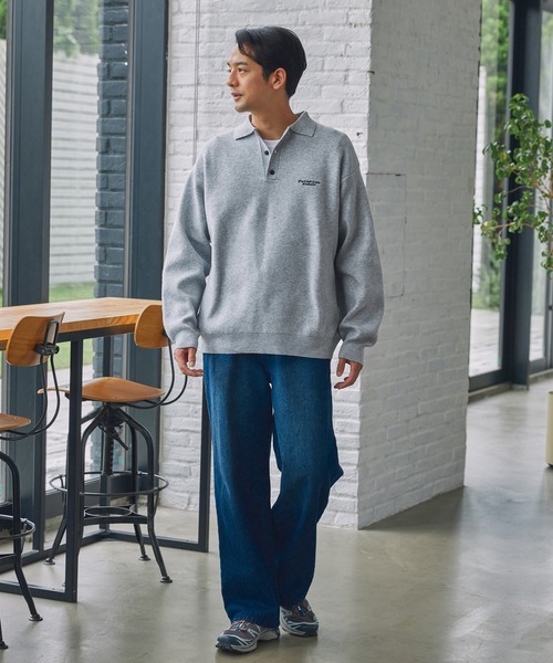 「THE CRAFT CREW PRODUCTS」 長袖ニット M チャコール メンズ_画像3