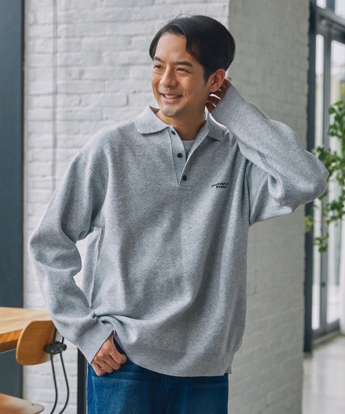 「THE CRAFT CREW PRODUCTS」 長袖ニット M チャコール メンズ_画像7