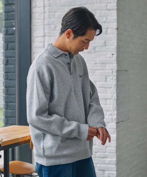 「THE CRAFT CREW PRODUCTS」 長袖ニット M チャコール メンズ_画像8