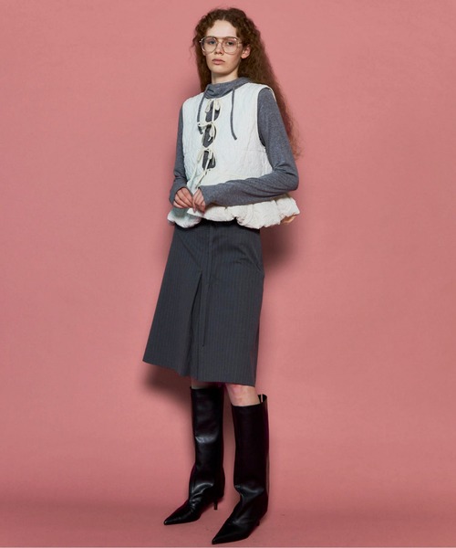 「MAISON SPECIAL」 プリーツスカート 36 ブラック レディースの画像