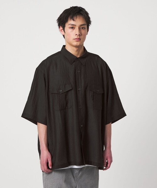 CITEN（シテン） シャツ 半袖 「CITEN」ダブルポケットエアリーシャツ