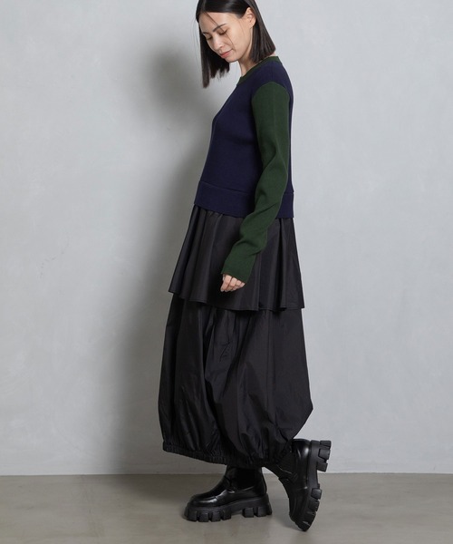 「MARECHAL TERRE」 ドッキングワンピース MEDIUM ブラック レディースの画像
