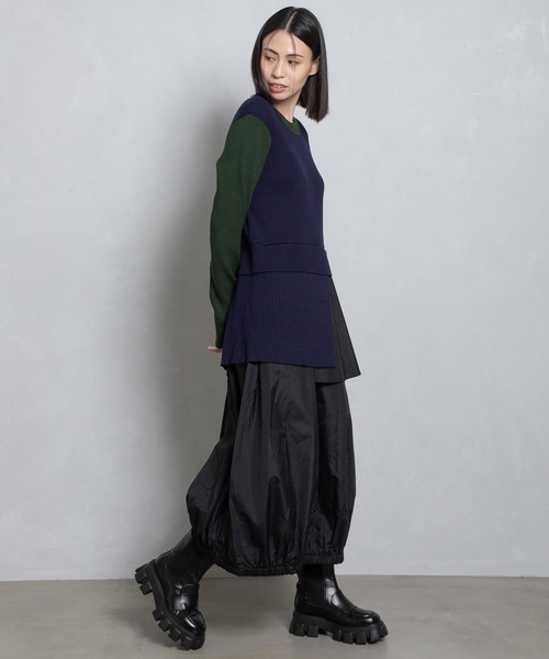 「MARECHAL TERRE」 ドッキングワンピース MEDIUM ブラック レディースの画像
