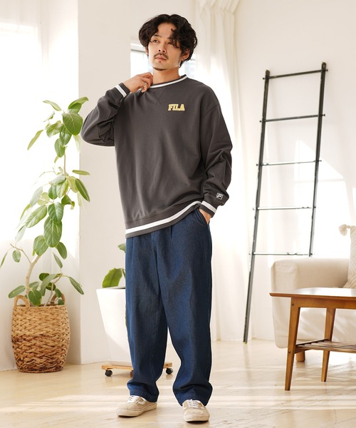 「FILA」 スウェットカットソー X-LARGE アッシュグレー メンズ_画像9