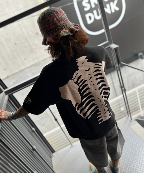 「VANSON」 半袖Tシャツ L ブラック メンズ_画像6