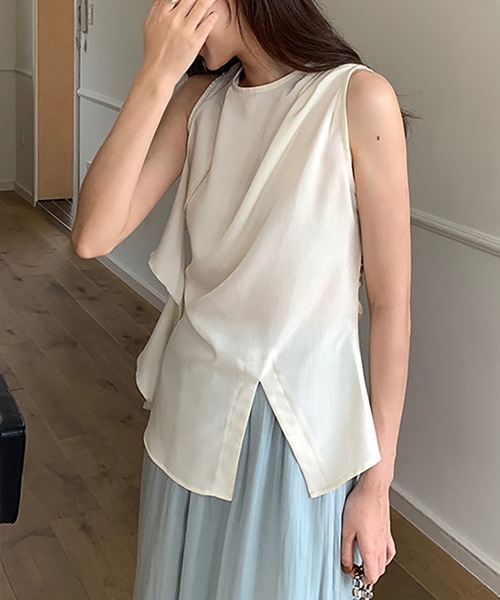 「Girly Doll」 「Doula Doula」ノースリーブブラウス S ブルー レディース_画像5