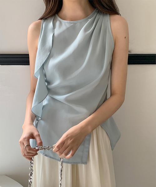 「Girly Doll」 「Doula Doula」ノースリーブブラウス S ブルー レディース_画像6