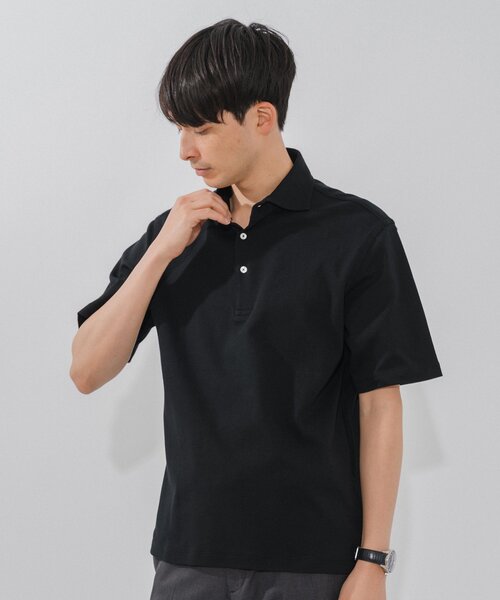 「EDIFICE」 半袖ポロシャツ SMALL ネイビー メンズ_画像8
