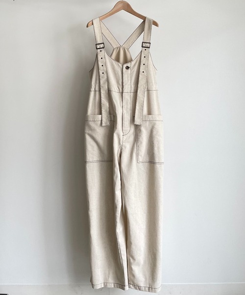 CANAL JEAN（キャナルジーン） オーバーオール 38 カーキ レディース