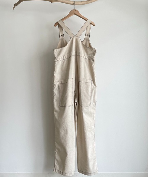 CANAL JEAN（キャナルジーン） オーバーオール 38 カーキ レディース