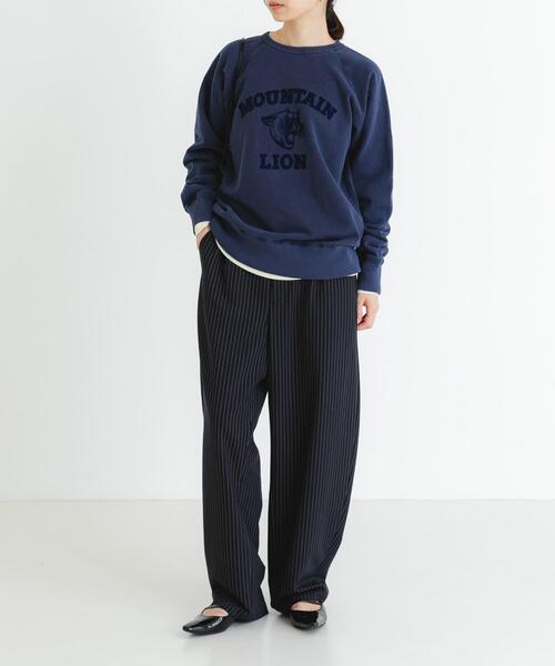 「MIXTA」 スウェットカットソー SMALL ネイビー レディース_画像7