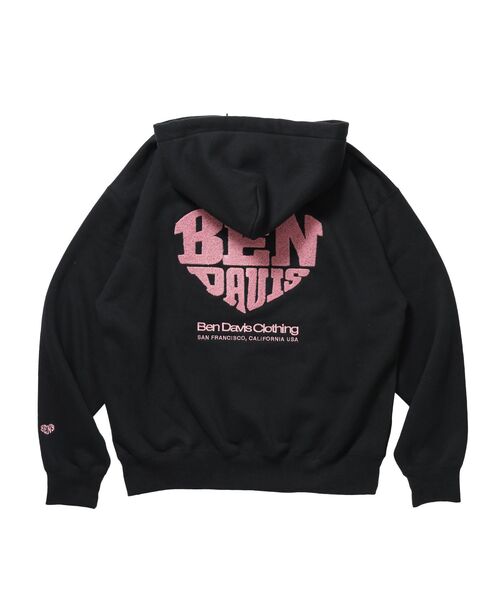 BEN DAVIS（ベンデイビス） パーカー 裏起毛 「」HEART CHENILLE ZIP