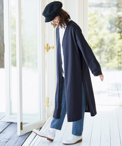 「Sunny clouds」 カーディガン MEDIUM ネイビー レディース_画像5