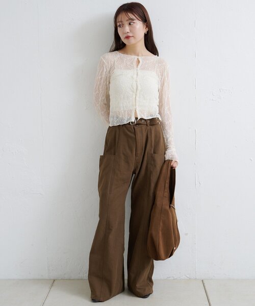 「Kastane」 パンツ 0 ダークブラウン レディース_画像6