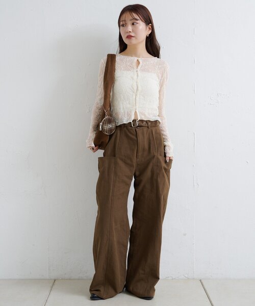「Kastane」 パンツ 0 ダークブラウン レディース_画像7