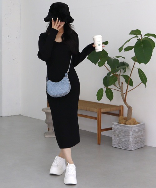 「ROYAL PARTY」 長袖ワンピース FREE パープル レディース_画像9