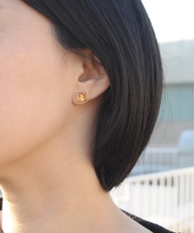 KU-CROISSANT ピアス 「NY」天然石ワンストーンピアス