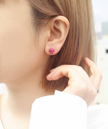 KU-CROISSANT ピアス 「NY」天然石ワンストーンピアス