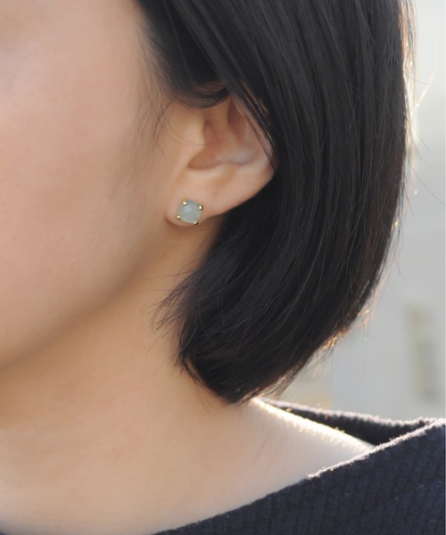ちか☺︎ 1点☆ペアシェイプ型カルセドニーピアス ペアシェイプ – Brillar