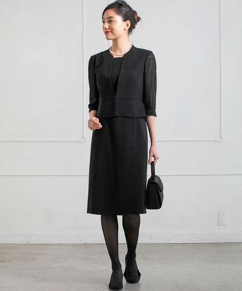 ワンピース 洗える 絽 ランダムボーダーブラックフォーマルワンピース Zozotown Yahoo 店 通販 Yahoo ショッピング