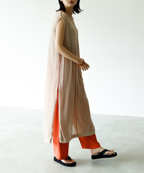 ワンピース シアー ライン ロング パイピング ニット クルーネック ワンピース Zozotown Paypayモール店 通販 Paypayモール