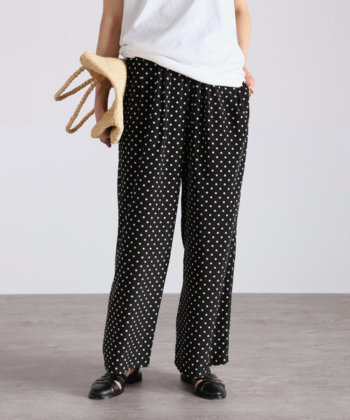 VERMEIL par iena パンツ ドットワイドパンツ : ZOZOTOWN Yahoo