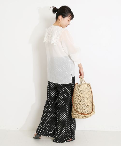 VERMEIL par iena パンツ ドットワイドパンツ : ZOZOTOWN Yahoo
