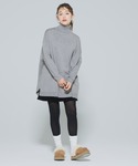 タートルネック ニット セーター テールカット...の詳細画像5