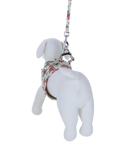 新品未使用☆ローラアシュレイ☆ハーネス＆リード LAURA ASHLEY 犬 ハーネス リード ASHLEY/フラワーハーネスS
