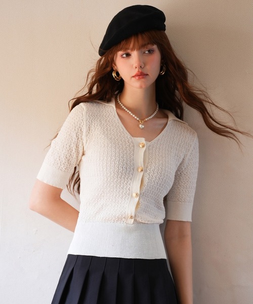 SAISON DE PAPILLON（セゾンドパピヨン） ニット セーター ケーブル