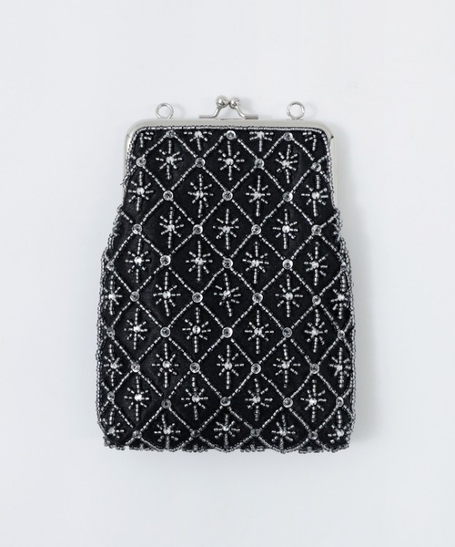 niana（ニアナ） クラッチバッグ パーティーバッグ ビーズ刺繍がま口