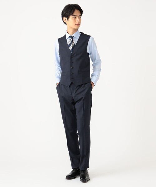 BEAMS HEART / REDA グレンチェック 3ボタン 3ピーススーツ メンズ 