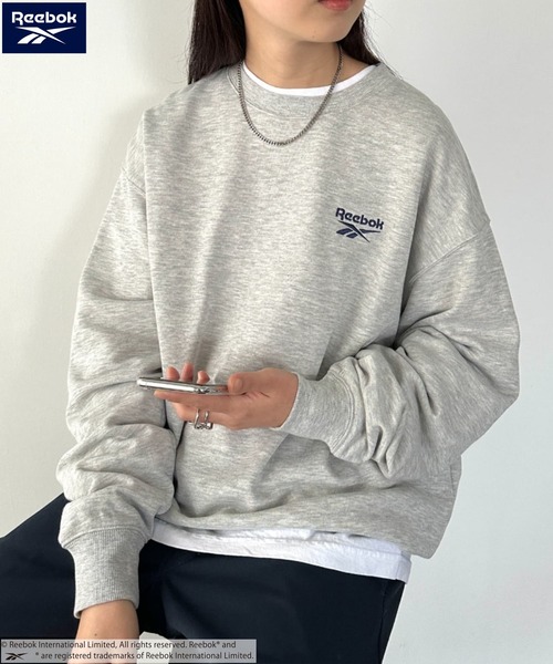 USA製】リーボック☆ワンポイントベクター刺繍ロゴ スウェット